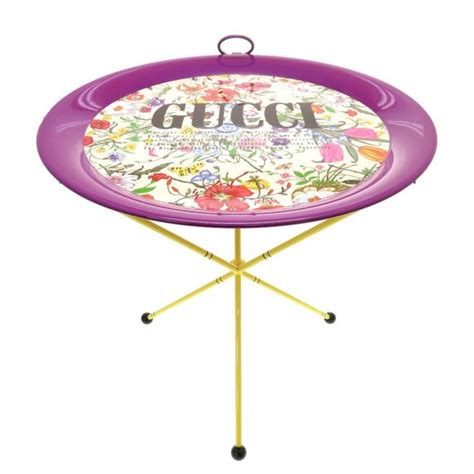 foldable gucci table|Flora print metal folding tray .